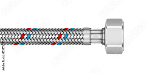 Vector water braided hose with internal screw