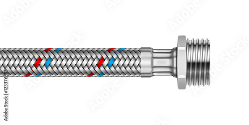 Vector water braided hose with external screw