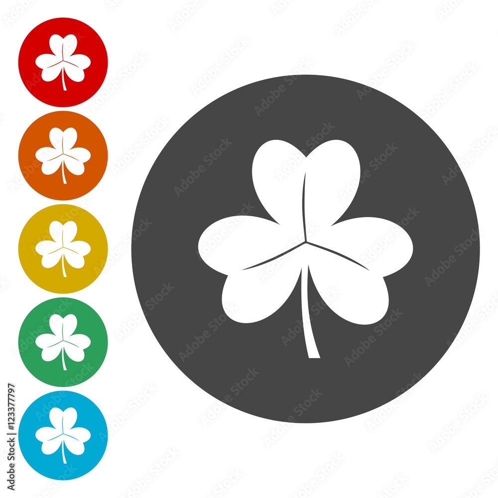 Clover icon. Clover flat symbol