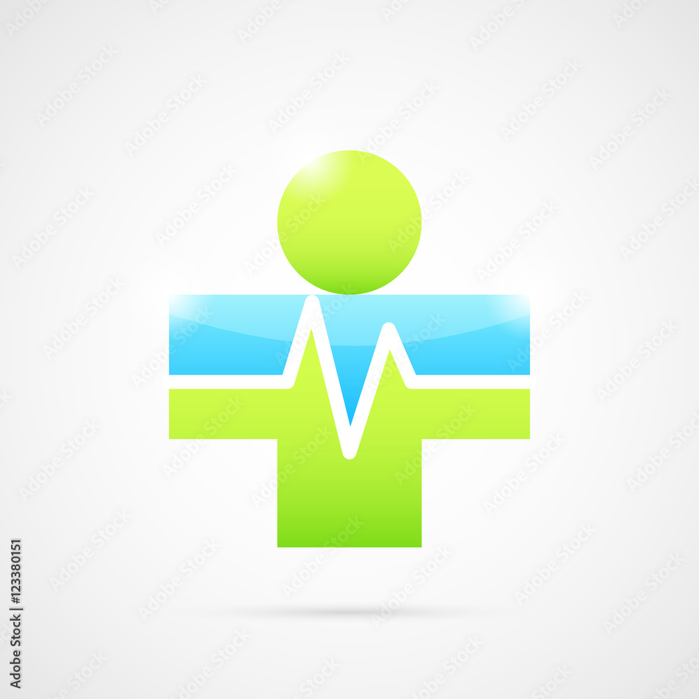 Medical cross like human body Medical cross like human body