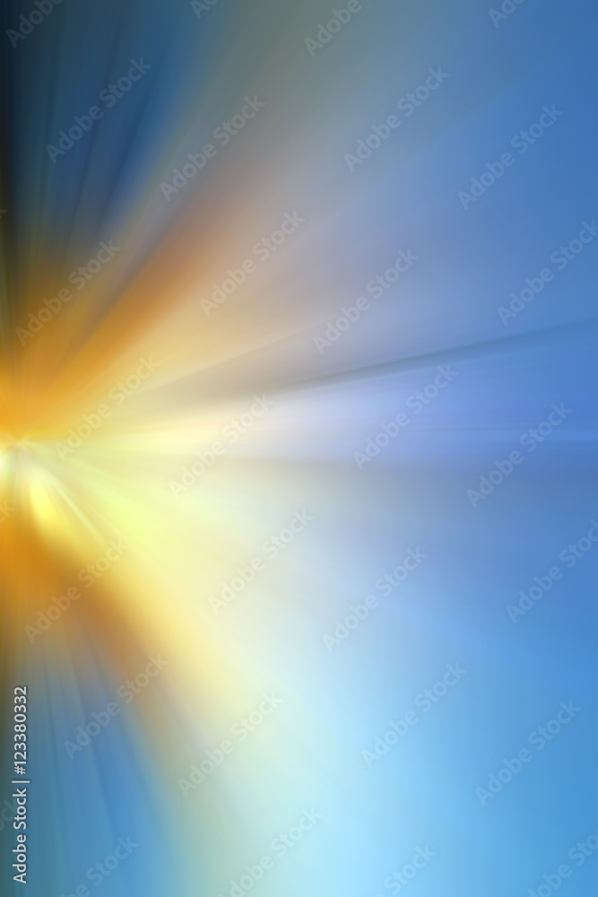 Abstract background in blue, orange and yellow colors