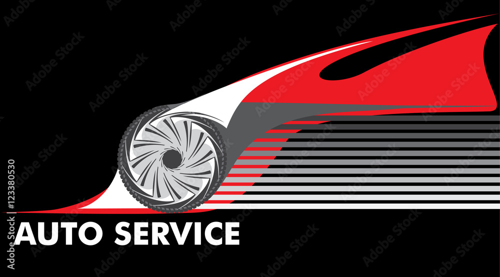 Fototapeta premium Auto service business card