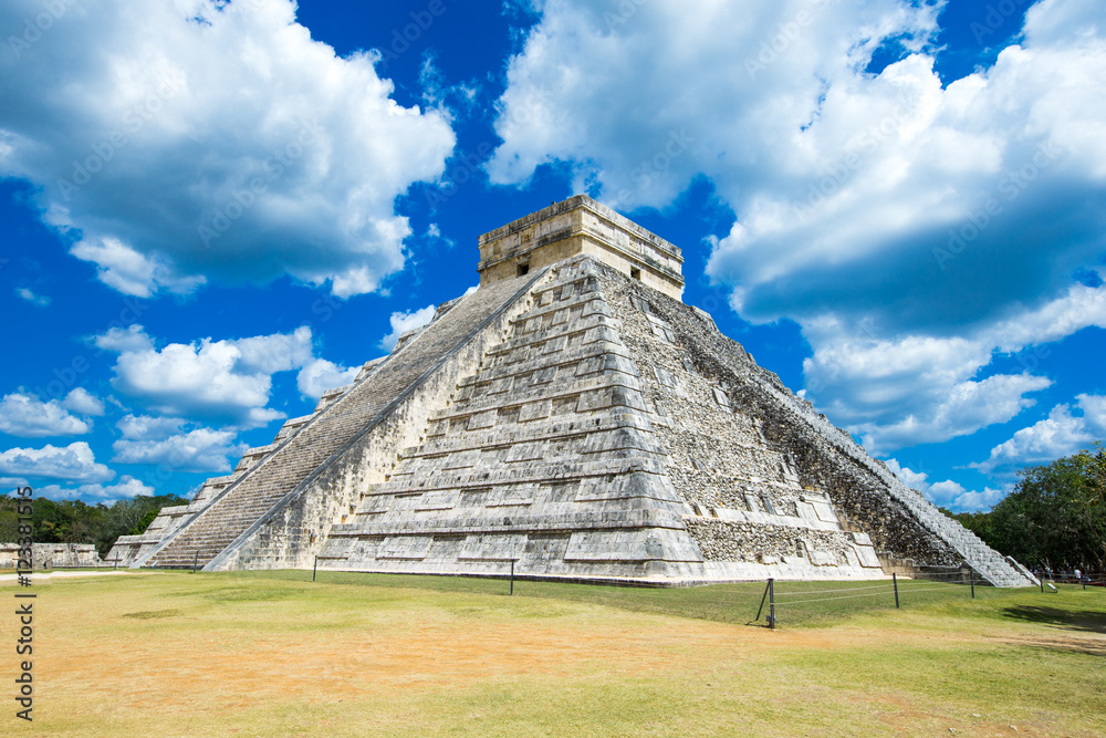 Kukulkan Pyramid in Chichen Itza Site, Mexico