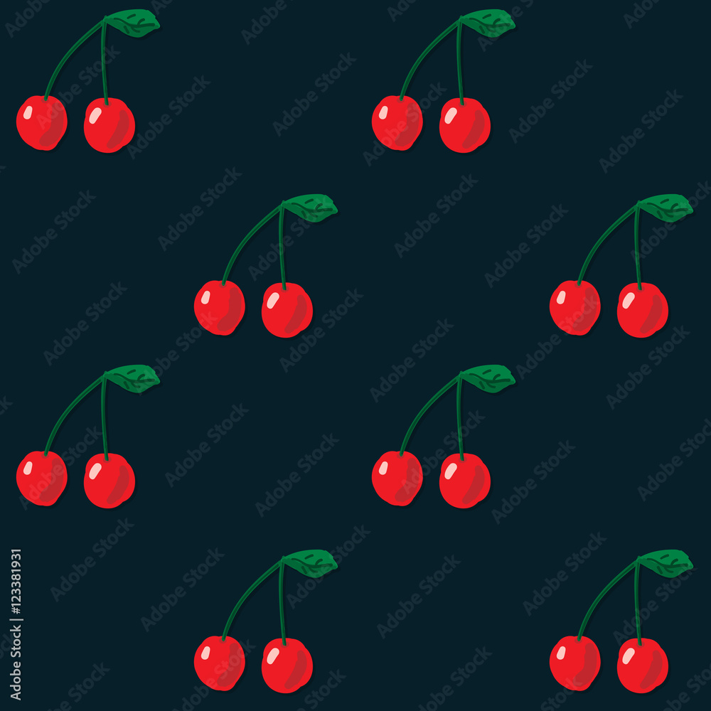 Seamless Cherry Pattern Seamless Cherry Pattern