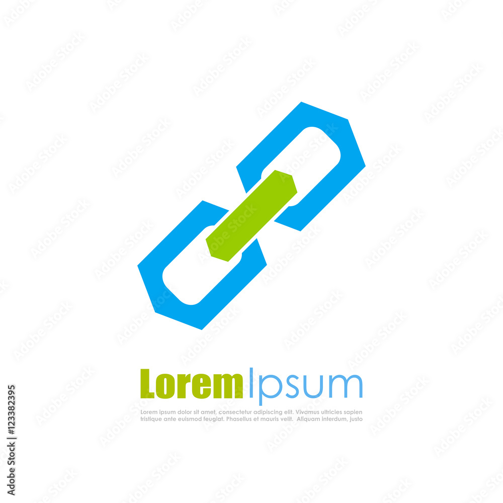 Abstract unity chain logo Abstract unity chain logo