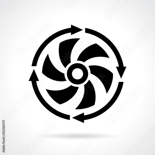 Cooler propeller vector icon
