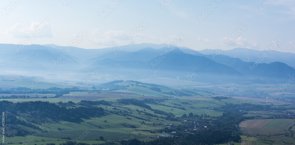 Panorama of the plains and mountain ranges. Panorama of the plains and mountain ranges.