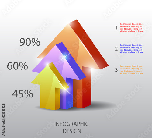 Vector template in modern style. For infographic , presentation