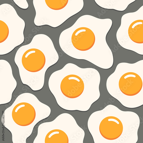Scrambled eggs seamless pattern.