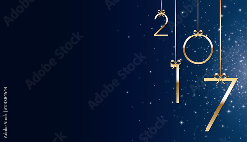 Bonne année 2017 bleu