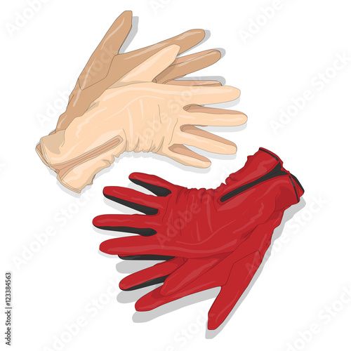 gloves set vector