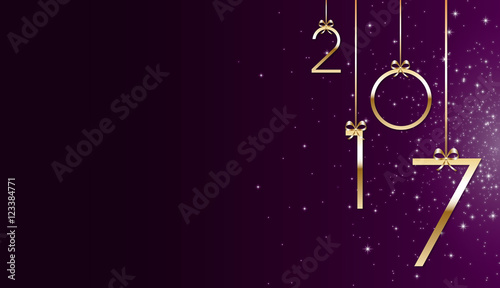 Bonne année 2017 violet