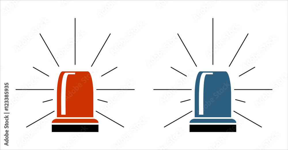 Special police flasher light emergency department ambulance accident