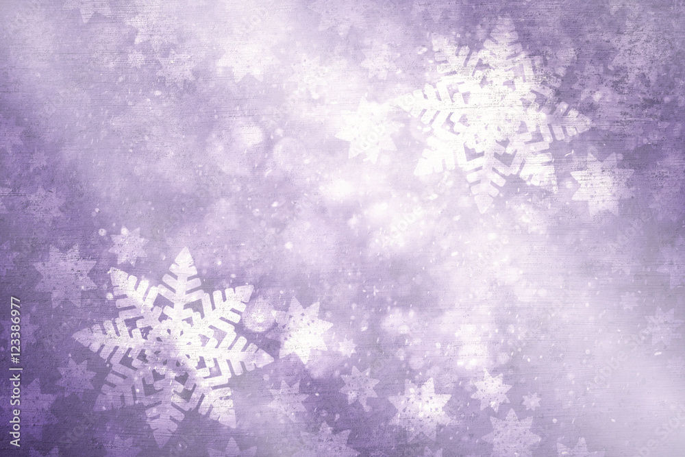 Magical light purple colored shiny artistic blurry textured snowflake shapes illustration background. Dreamy winter season copy space greeting card. Magical light purple colored shiny artistic blurry textured snowflake shapes illustration background. Dreamy winter season copy space greeting card.