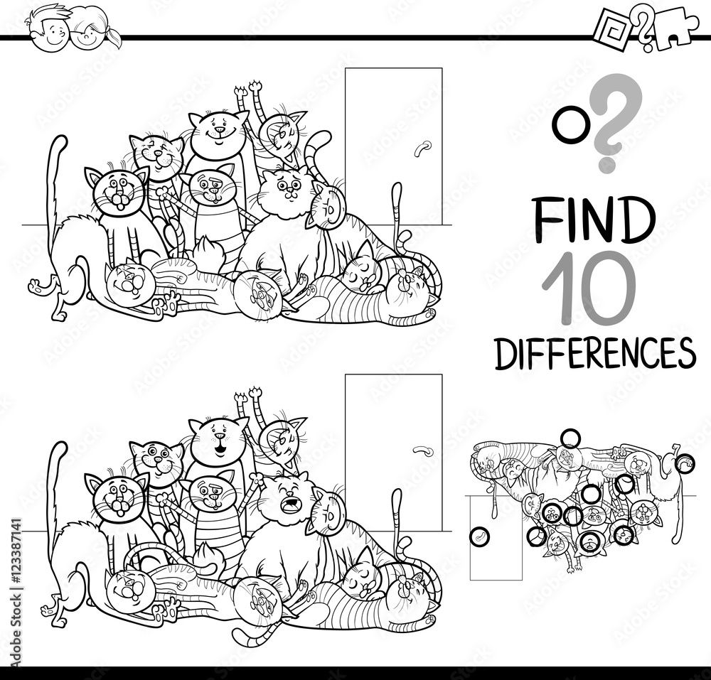 differences task for coloring