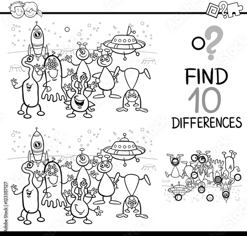 differences activity for coloring
