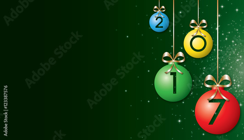 Bonne année 2017 vert