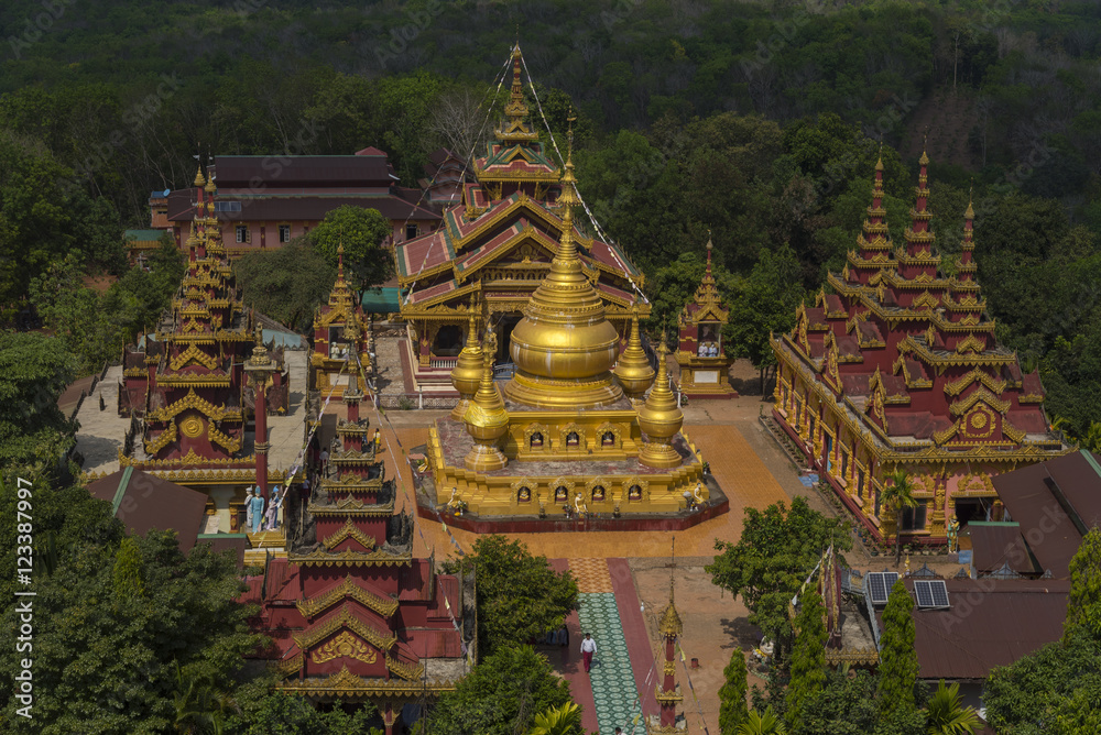 the big burma temple on the hill
