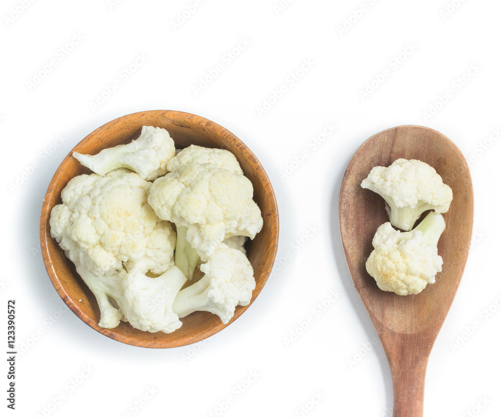 Cauliflower Cabbage into a bowl Cauliflower Cabbage into a bowl