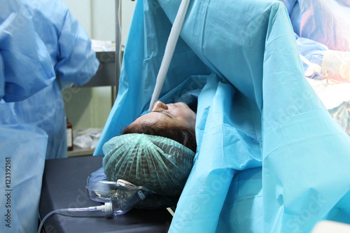 a woman in surgery room at birth