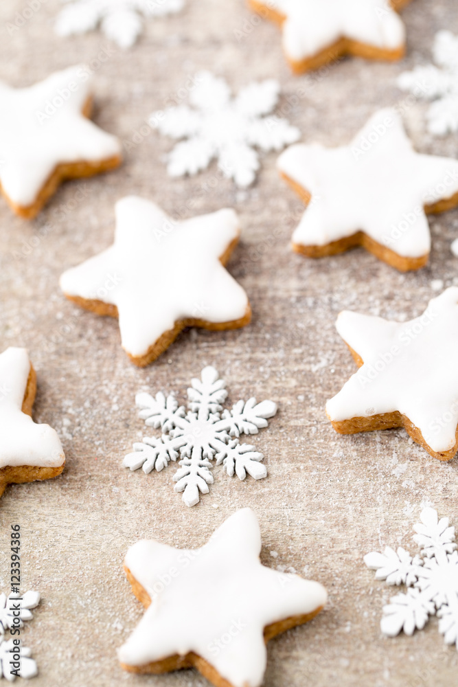 Christmas cookies with small christmas decoration. Christmas cookies with small christmas decoration.