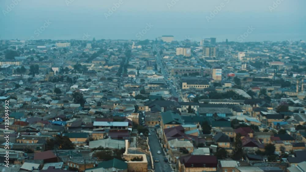 Panoramic view from the top of the oldest Russian town Derbent Dagestan Panoramic view from the top of the oldest Russian town Derbent Dagestan