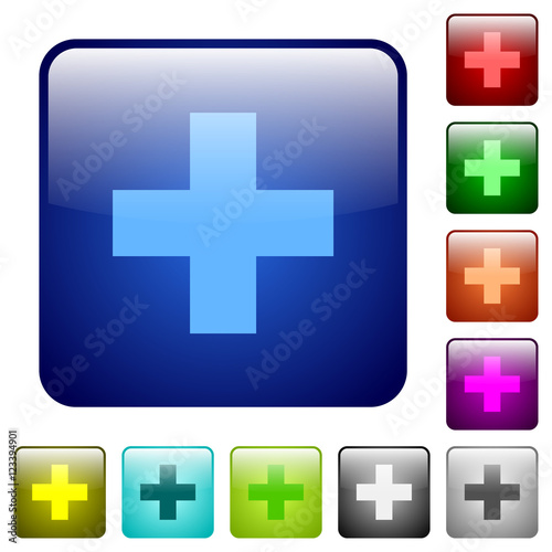 Color insert square buttons
