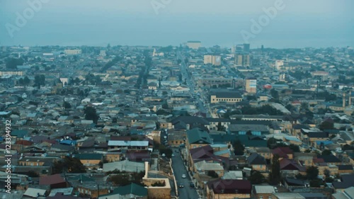 Panoramic view from the top of the oldest Russian town Derbent Dagestan