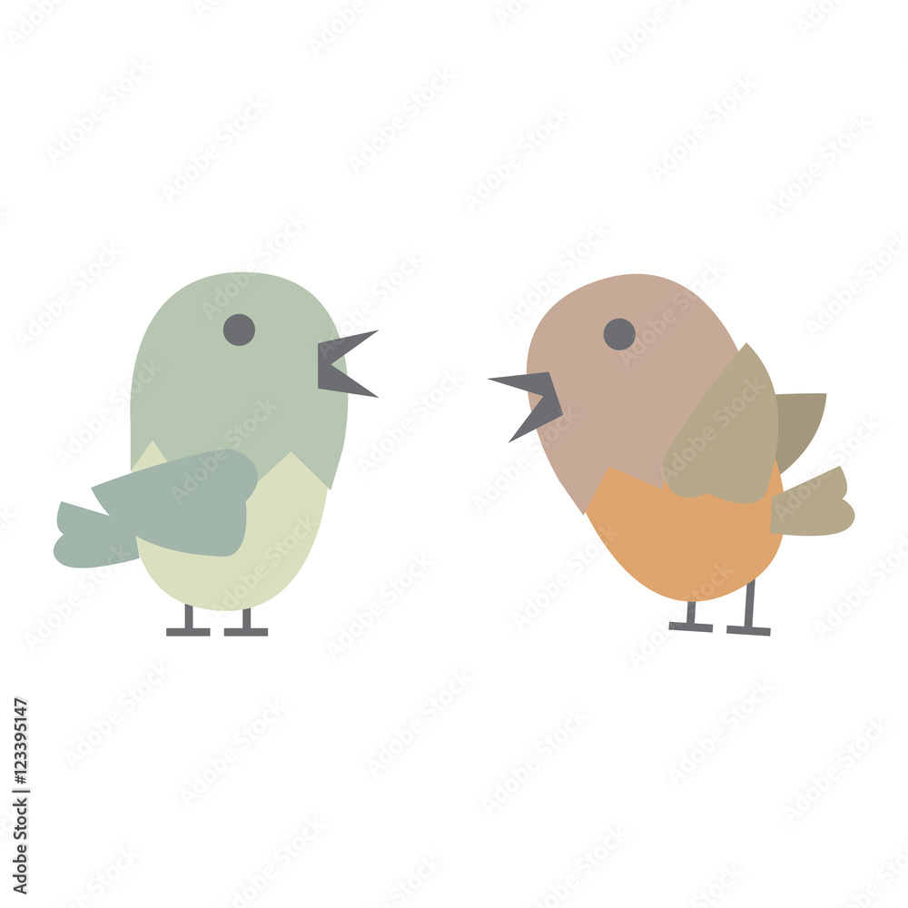 Cute bird vector illustration.