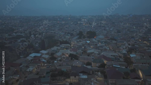 Panoramic view from the top of the oldest Russian town Derbent Dagestan