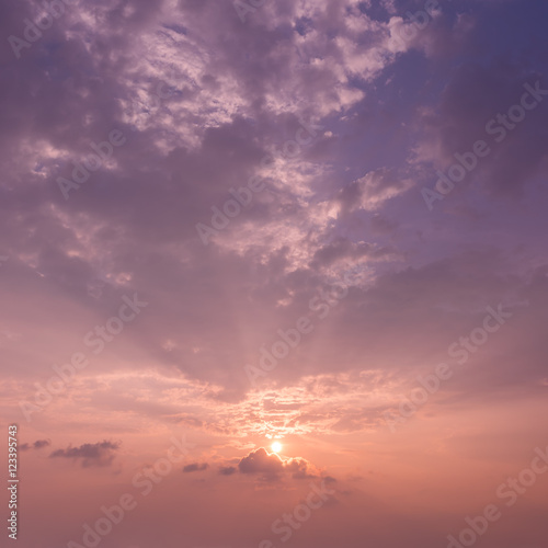 Fototapeta Naklejka Na Ścianę i Meble -  sunset sky background  with the colors of rose quartz and serenity