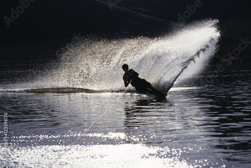 Waterskiing on Deer Creek Reservoir, Utah