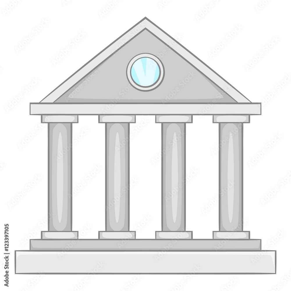 Fototapeta premium Museum building icon. Cartoon illustration of museum building iconvector icon for web
