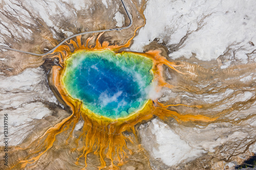 Obraz na plátně The Grand Prismatic Spring in the Midway Geyser Basin - Yellowstone National Par