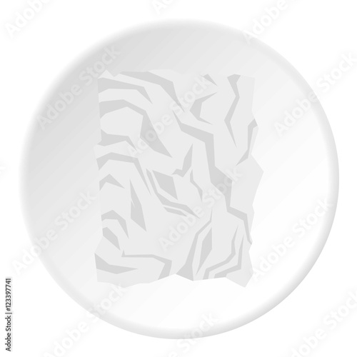 Crumpled paper icon. Flat illustration of crumpled paper vector icon for web design