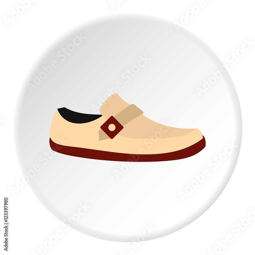White shoe icon. Flat illustration of shoe vector icon for web design