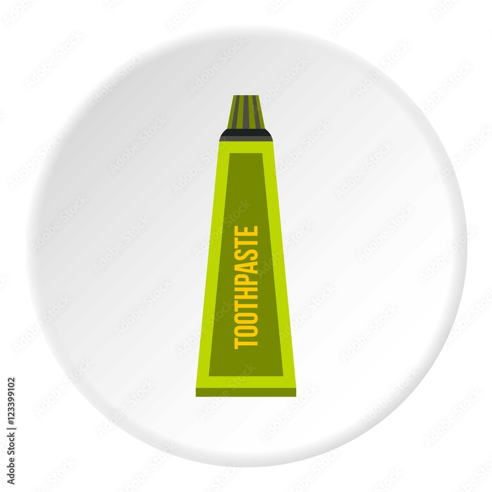 Toothpaste icon. Flat illustration of toothpaste vector icon for web