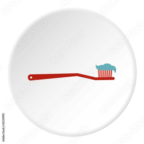 Toothbrush icon. Flat illustration of toothbrush vector icon for web