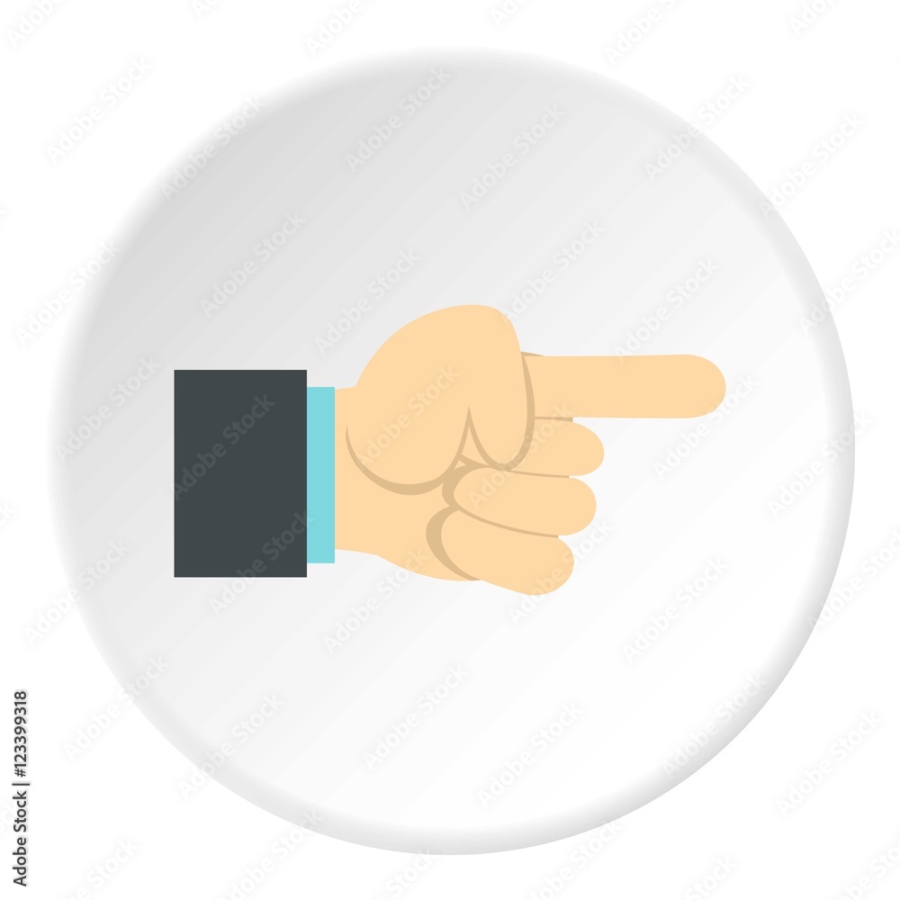 Gesture with index finger icon. Flat illustration of gesture with index finger vector icon for web