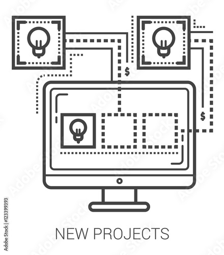 New projects line icons.