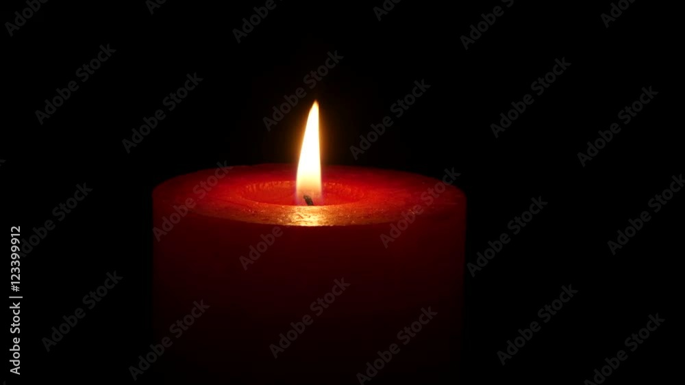 Fire of life, burning red candle. Close up Fire of life, burning red candle. Close up
