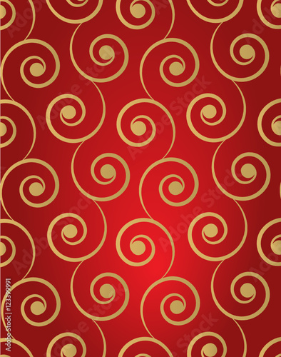 Red and Gold Christmas Swirls