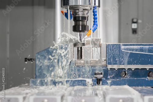 High precision CNC machining center working