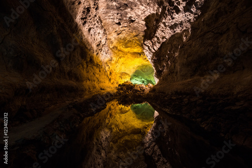 Cueva de los Verdes, Green Cave in Lanzarote. Canary Islands. © mrks_v