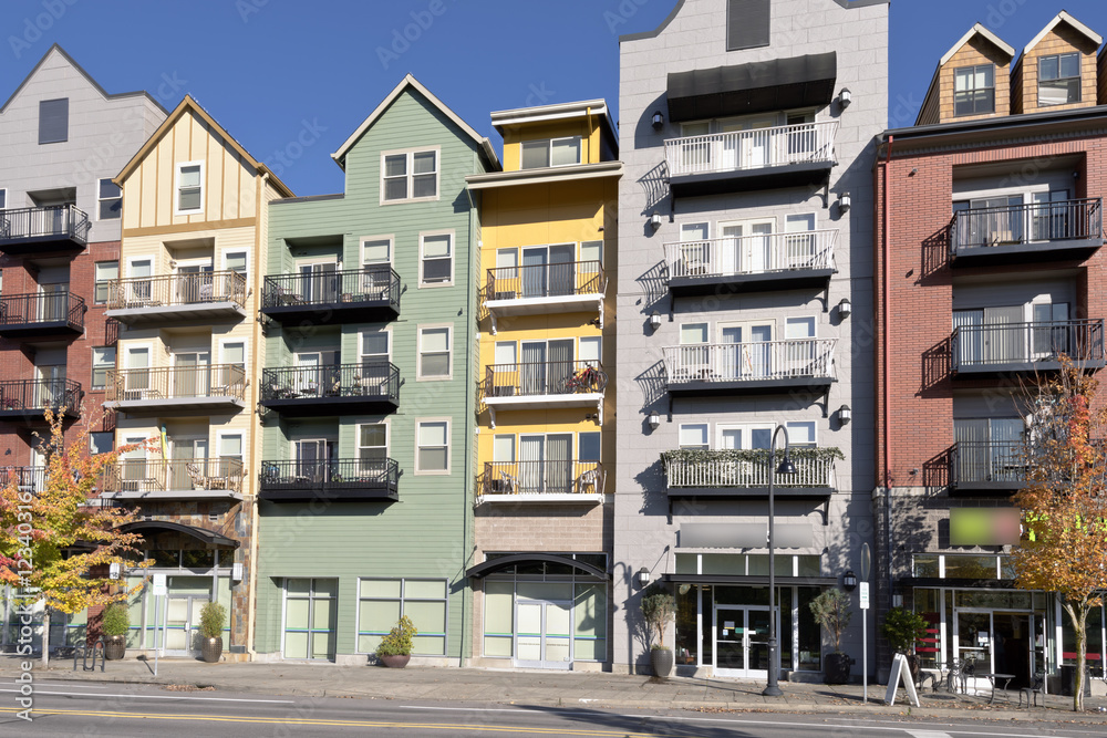 Modern condominiums in Gresham Oregon.