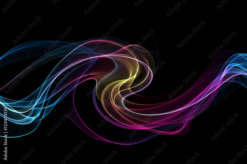 Naklejka premium abstract multicolored waves
