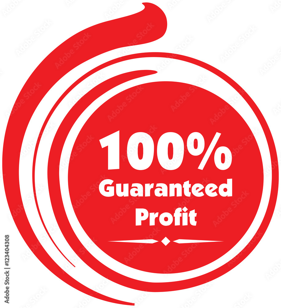 100% guaranteed profit vector label or badge 100% guaranteed profit vector label or badge