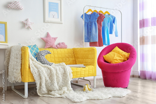 Modern room interior with b...
