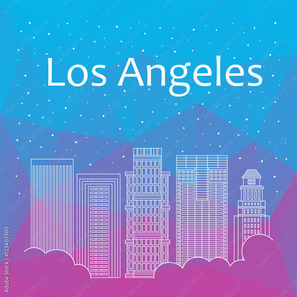Los Angeles for banner, poster, illustration, game, background.