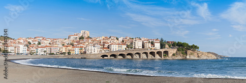 Panorama of the french commune Banyuls-sur-Mer photo